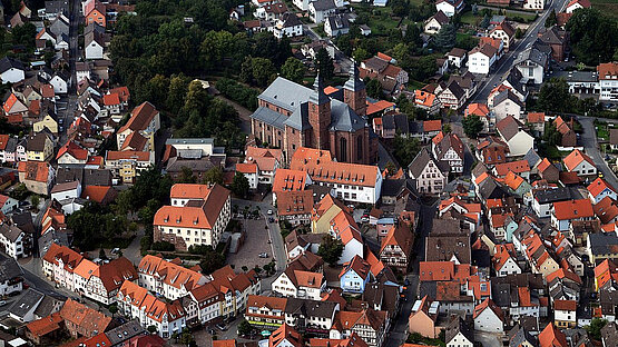 Stadtkern von Walldürn mit Wallfahrtsbasilika